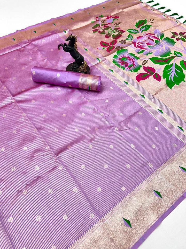 Soft Tissue Paithani Silk Sarees