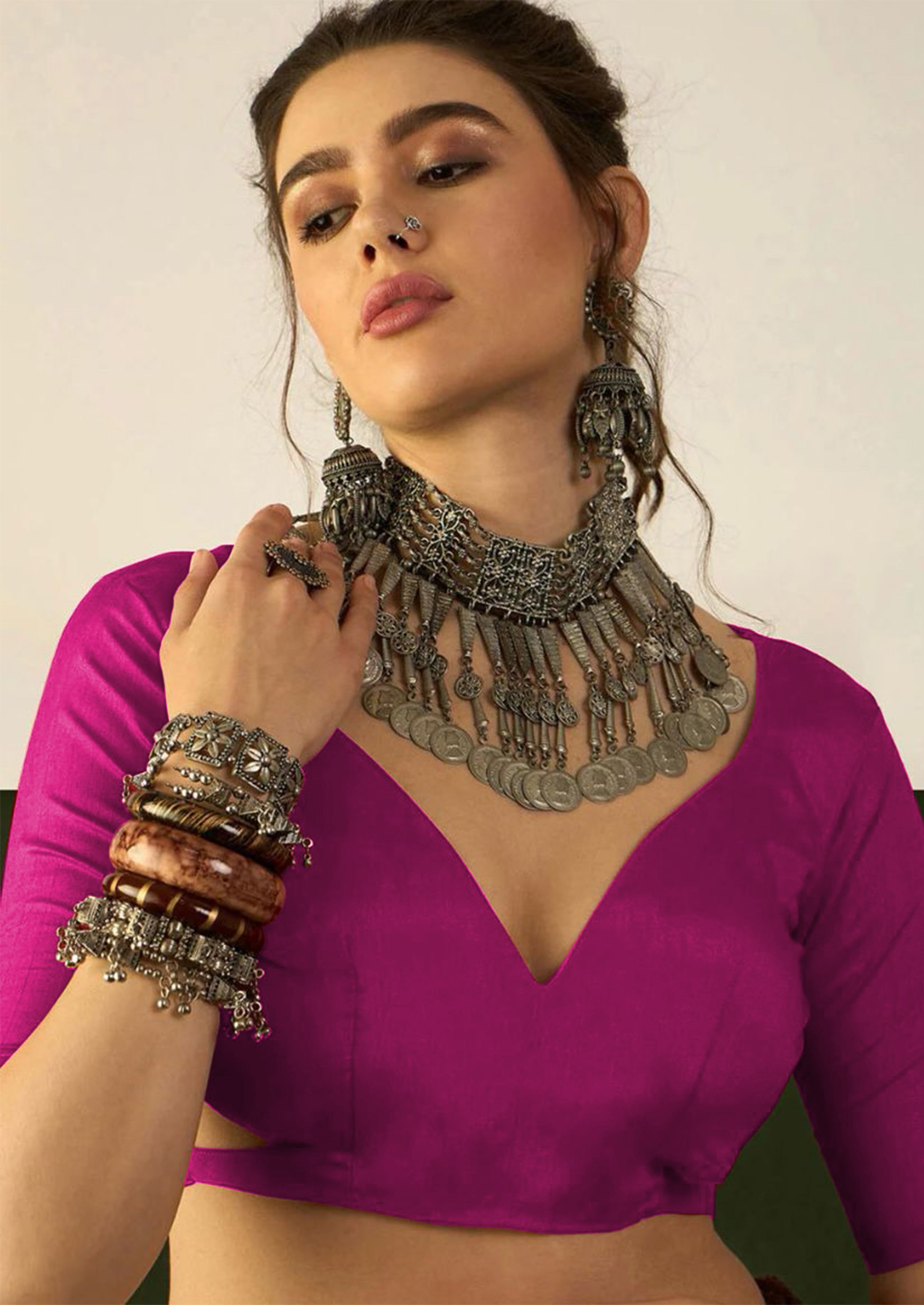 Ajrakh Hand Block Printed Mul Mul Cotton Sarees